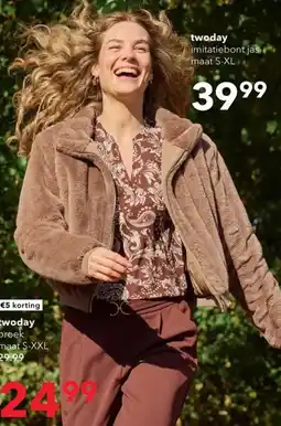 Scapino twoday imitatiebont jas aanbieding