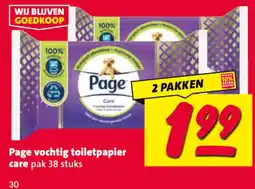 Nettorama Page vochtig toilet papier care aanbieding