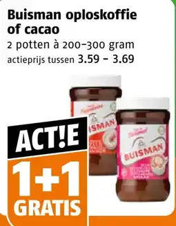 Poiesz Buisman oploskoffie of cacao aanbieding