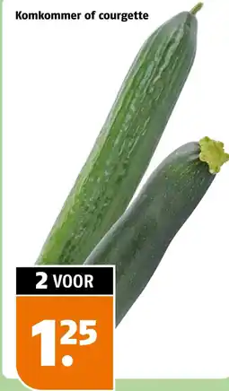 Poiesz Komkommer of courgette aanbieding