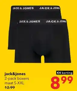 Scapino jack&jones 2-pack boxers aanbieding