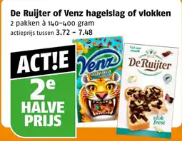 Poiesz De Ruijter of Venz hagelslag of vlokken aanbieding