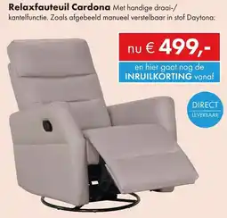 Woonsquare Cardona Relaxfauteuil aanbieding