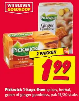 Nettorama Pickwick 1-kops thee aanbieding