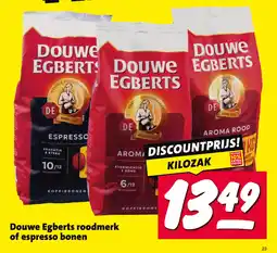 Nettorama Douwe Egberts roodmerk of espresso bonen aanbieding