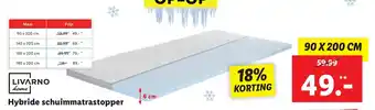 Lidl Livarno home Hybride schuimmatrastopper 90 x 200 cm aanbieding