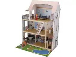 Lidl LUPILU XXL poppenhuis, met meubels en 2 poppetjes, 54-delig aanbieding