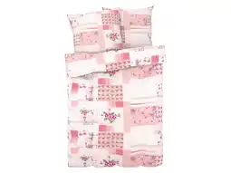 Lidl LIVARNO HOME Seersucker dekbedovertrek 200 x 220 cm (Bloemen/lichtroze) aanbieding