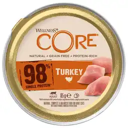 Pets Place Wellness Core 98% Recipe - Natvoer - 85 g Kalkoen aanbieding