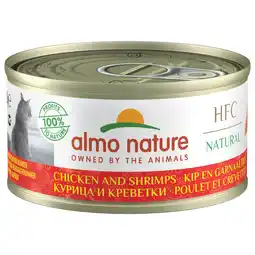Pets Place Almo Nature HFC Cat Natural Blik - Natvoer - 70 g Kip&Garnaal aanbieding