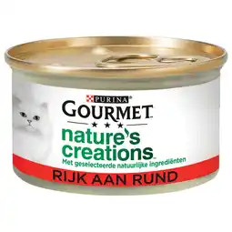 Pets Place Gourmet Nature's Creations - Natvoer - 85 g Rund aanbieding