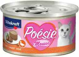 Pets Place Vitakraft Poésie Mousse Blikje - Natvoer - 85 g Eend aanbieding