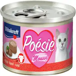 Pets Place Vitakraft Poésie Mousse Blikje - Natvoer - 85 g Rund aanbieding