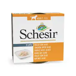Pets Place Schesir Hond Blik Gelei - Natvoer - 150 g Kipfilet&Aloë vera aanbieding