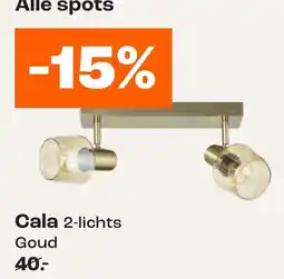 Kwantum Cala 2-lichts Goud aanbieding