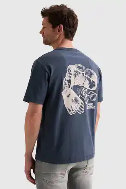 Wehkamp PME Legend regular fit T-shirt met backprint - donkerblauw aanbieding
