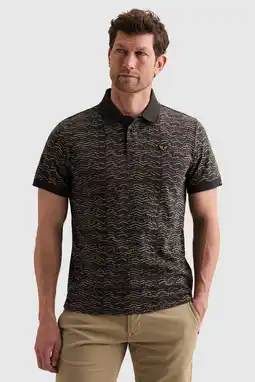 Wehkamp PME Legend regular fit polo met print - donkerbruin aanbieding