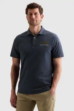 Wehkamp PME Legend regular fit piqué polo - donkerblauw aanbieding