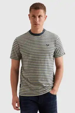 Wehkamp PME Legend regular fit gestreept T-shirt - beige aanbieding