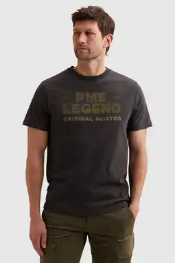 Wehkamp PME Legend regular fit T-shirt met logo - donkerbruin aanbieding