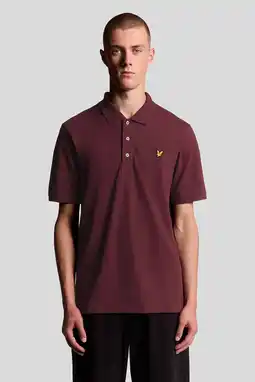 Wehkamp Lyle & Scott regular fit polo - bordeauxrood aanbieding