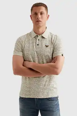 Wehkamp PME Legend regular fit polo met print - ecru aanbieding