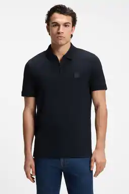 Wehkamp BOSS slim fit polo - donkerblauw aanbieding