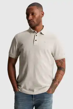 Wehkamp Cast Iron slim fit polo - naturel aanbieding