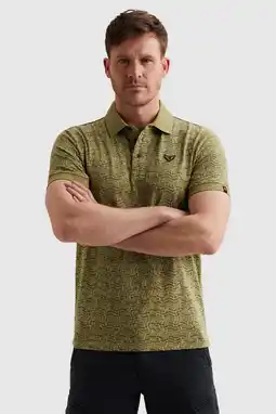 Wehkamp PME Legend regular fit polo met print - mosgroen aanbieding