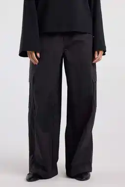 Wehkamp America Today wide leg cargobroek - zwart aanbieding