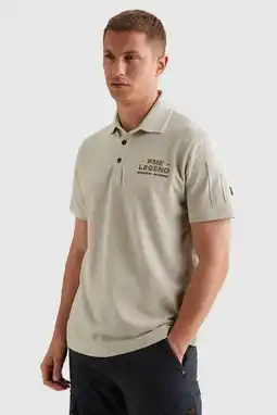 Wehkamp PME Legend regular fit piqué polo met logo - ecru aanbieding