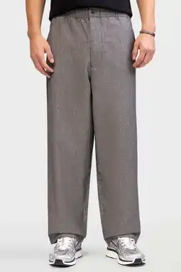 Wehkamp Redefined Rebel linnen relaxed fit casual gestreepte broek - donkergrijs aanbieding