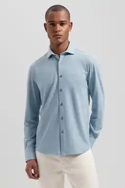 Wehkamp Dstrezzed casual overhemd pique lichtblauw aanbieding