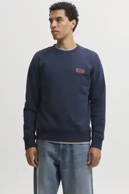 Wehkamp JACK & JONES regular fit sweater met logo - donkerblauw aanbieding