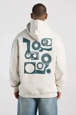 Wehkamp America Today relaxed fit hoodie met backprint - ecru aanbieding