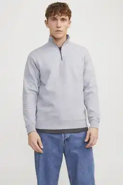Wehkamp JACK & JONES ESSENTIALS sweater lichtgrijs aanbieding