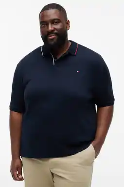 Wehkamp Tommy Hilfiger Big & Tall regular fit polo Plus Size - donkerblauw aanbieding