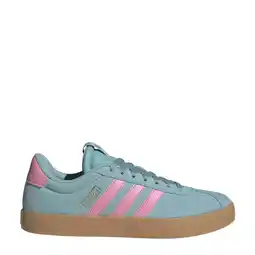 Wehkamp adidas Sportswear VL Court 3.0 suede sneakers lichtblauw/roze aanbieding