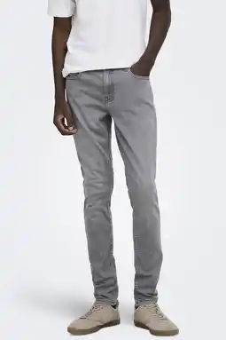 Wehkamp ONLY & SONS ONSWARP skinny jeans - mediumgrijs aanbieding