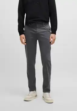 Wehkamp BOSS tapered fit chino grijs aanbieding