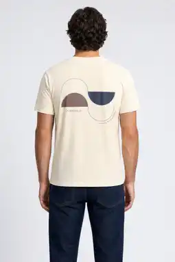 Wehkamp Indigold regular fit T-shirt met backprint - ecru aanbieding