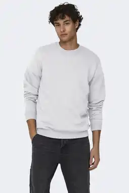 Wehkamp ONLY & SONS sweater lichtgrijs aanbieding