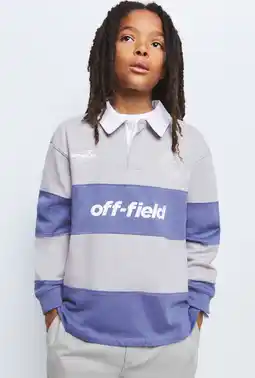 Wehkamp Mango Kids gestreepte polo - blauw aanbieding