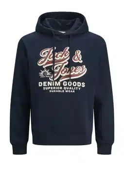Wehkamp JACK & JONES ESSENTIALS hoodie donkerblauw aanbieding