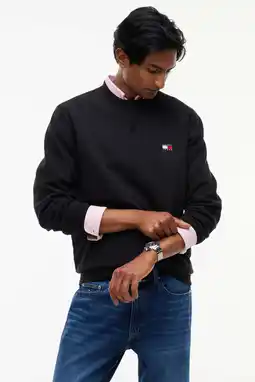 Wehkamp Tommy Jeans regular fit sweater - zwart aanbieding