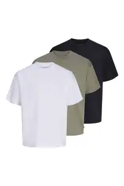 Wehkamp JACK & JONES ESSENTIALS oversized T-shirts (set van 3) aanbieding