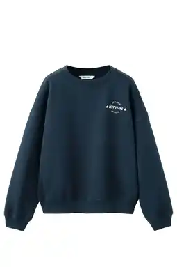 Wehkamp Mango Kids sweater met backprint - donkerblauw aanbieding