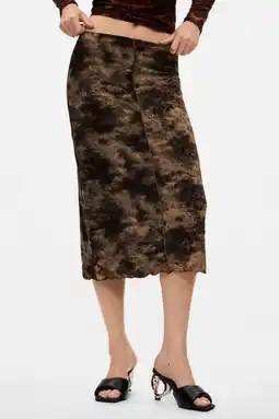 Wehkamp Desigual midi rok met print - bruin aanbieding