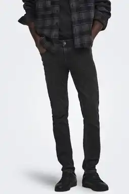 Wehkamp ONLY & SONS ONSWARP skinny jeans - zwart aanbieding