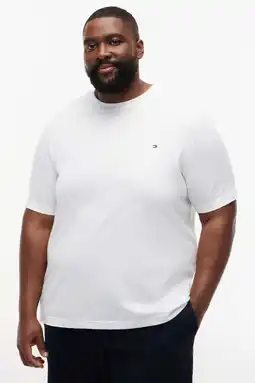 Wehkamp Tommy Hilfiger Big & Tall regular T-shirt Plus Size wit aanbieding